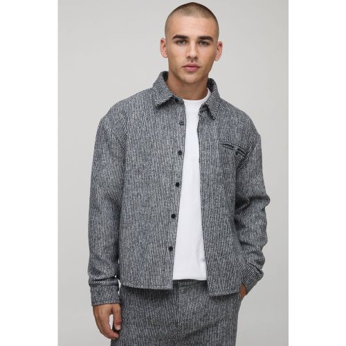 Surchemise côtelée à poches - S - Boohooman - Modalova