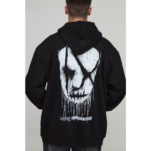 Black Oversized Ice Nine Kills License Printed Hoodie - S - Boohooman - Modalova