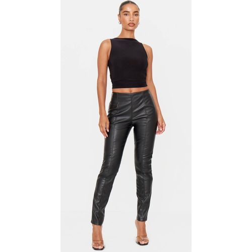 Black Legging Extensible En Synthétique | Taille 32 - PrettyLittleThing - Modalova