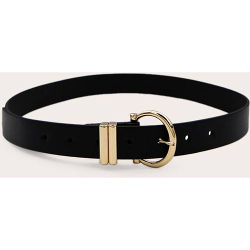 Black Ceinture En Synthétique Avec Boucle Fer À Cheval Dorée | Taille Small/Medium - PrettyLittleThing - Modalova