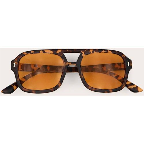 Brown Lunettes De Soleil Aviateur Monture Écaille De Tortue Verres Fumés Orange - PrettyLittleThing - Modalova