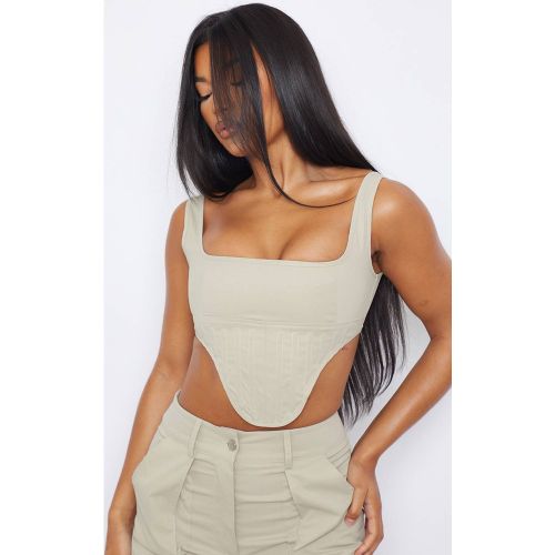 Stone Ensemble Corset Cargo Structuré En Sergé Avec Ourlet Plongeant | Taille 44 - PrettyLittleThing - Modalova