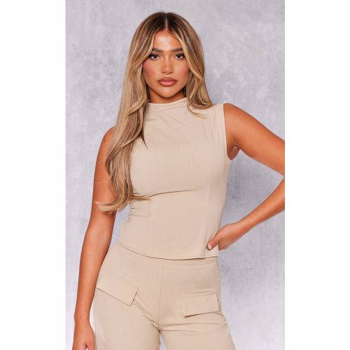 Stone Haut Long Ajusté Tissé Avec Fermeture Éclair | Taille 32 - PrettyLittleThing - Modalova