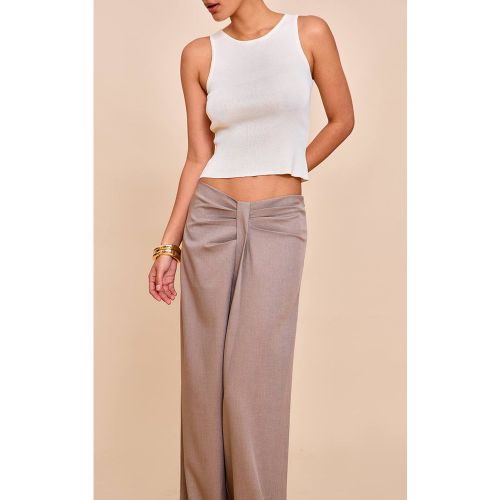 Pantalon Taille Basse À Détails Drapés Ajustés | Taille 42 - PrettyLittleThing - Modalova