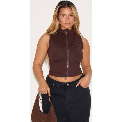Haut Actif Sculptant Shape À Col Montant Et Fermeture Éclair Devant | Taille 34 - PrettyLittleThing - Modalova