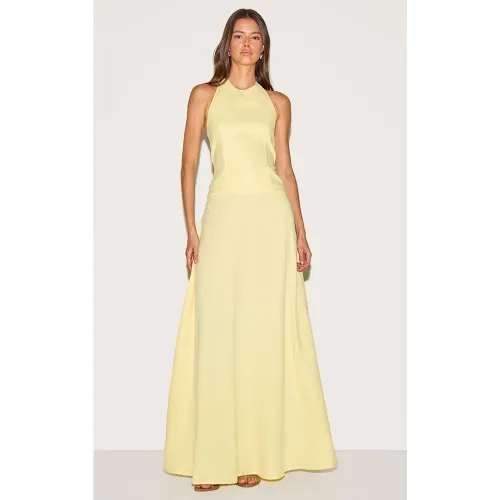 Lemon Robe Maxi Ajustée À Encolure Américaine | Taille 42 - PrettyLittleThing - Modalova
