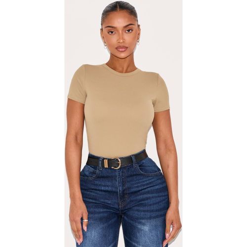 Khaki T-shirt Sculptant Shape Avec Soutien-gorge Intégré | Taille 46 - PrettyLittleThing - Modalova