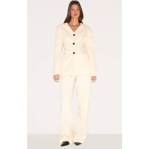 Sand Pantalon Droit Ajusté Premium | Taille 32 - PrettyLittleThing - Modalova