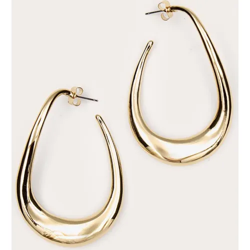 Gold Créoles Fines Oversize - PrettyLittleThing - Modalova