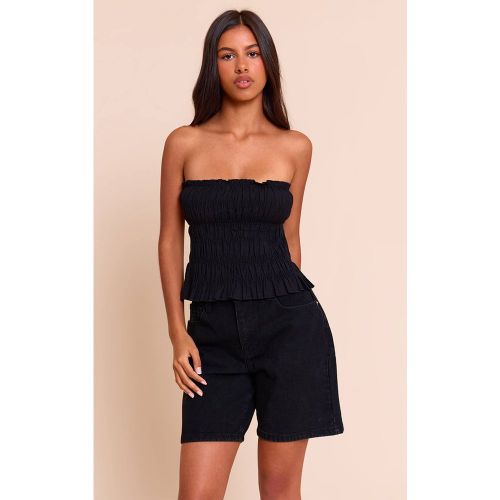 Washed Black Short Boyfriend Ample Taille Basse Petite | Taille 32 - PrettyLittleThing - Modalova