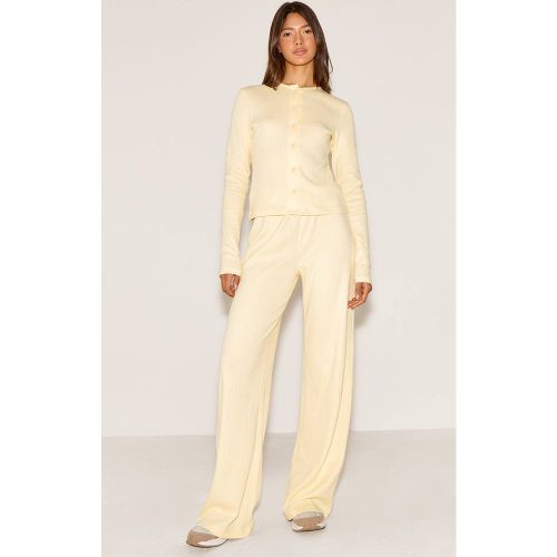 Almond Pantalon Large Côtelé Taille Mi-haute | Taille 34 - PrettyLittleThing - Modalova