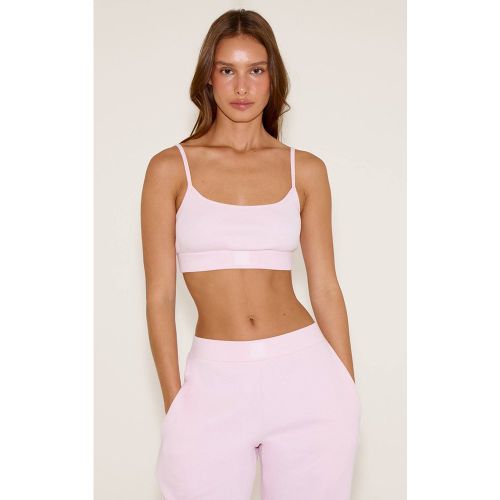 Pink Brassière Côtelée De Nuit Avec Élastique Tonal | Taille Medium - PrettyLittleThing - Modalova