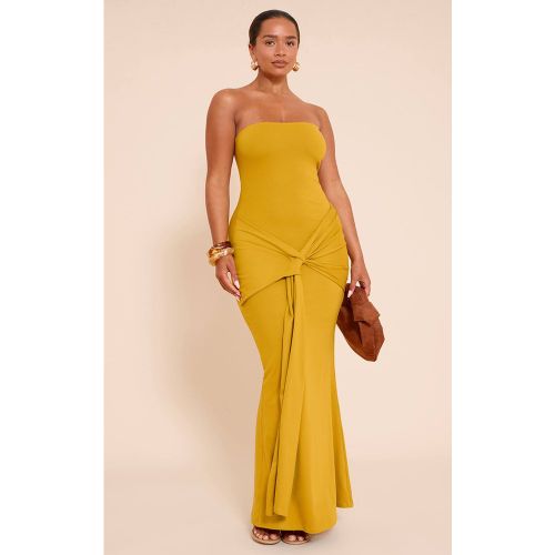 Olive Robe Maxi Bandeau Sculptante Drapée Enveloppante Shape | Taille 34 - PrettyLittleThing - Modalova