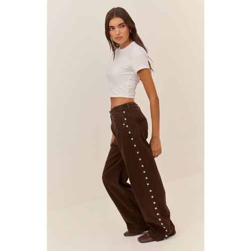 Jean Taille Haute À Clous | Taille 42 - PrettyLittleThing - Modalova