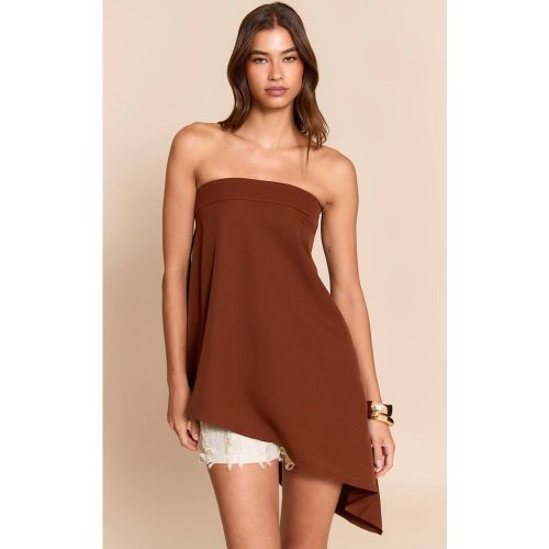 Haut Long Vaporeux Asymétrique Bandeau En Tissu Tissé | Taille 32 - PrettyLittleThing - Modalova