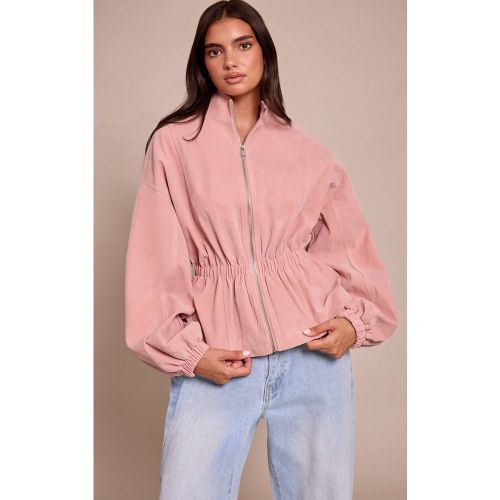 Pink Veste En Synthétique Cintrée À La Taille | Taille XL - PrettyLittleThing - Modalova