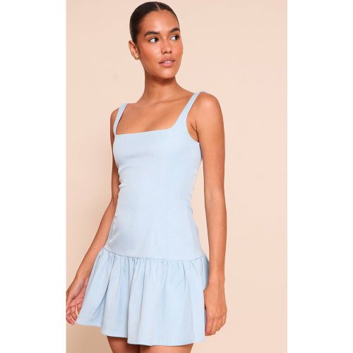 Blue Robe Droite Tissée À Encolure Droite | Taille 44 - PrettyLittleThing - Modalova