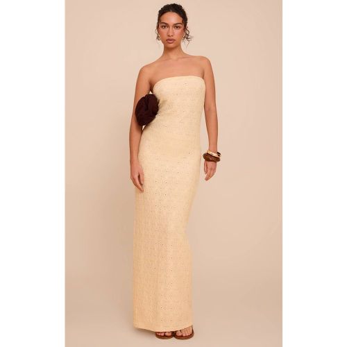 Lemon Robe Maxi Colonne Texturée À Bandeau | Taille 32 - PrettyLittleThing - Modalova