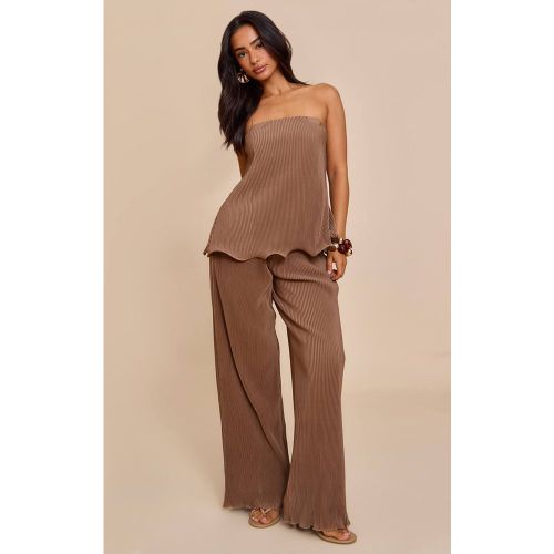 Pantalon Large Plissé À Bord Volants Petite | Taille 42 - PrettyLittleThing - Modalova