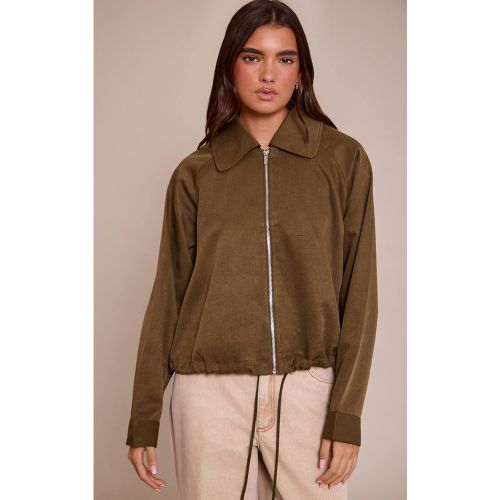 Khaki Veste Bomber Utilitaire À Cordon De Serrage | Taille XS - PrettyLittleThing - Modalova