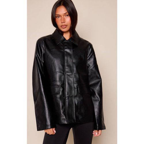 Black Veste Oversize En Synthétique | Taille XS - PrettyLittleThing - Modalova