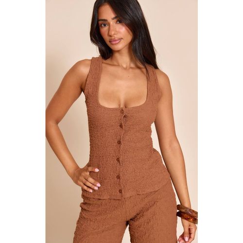 Haut Long Ajusté À Encolure Dégagée Petite Taille Co-ord | Taille XS - PrettyLittleThing - Modalova