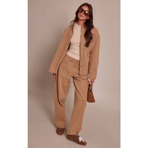 Jean Barrel Taille Basse Avec Détails De Coutures | Taille 42 - PrettyLittleThing - Modalova