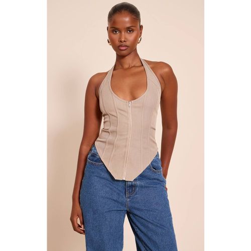 Mushroom Corset À Ourlet Plongeant Avec Baleines | Taille 32 - PrettyLittleThing - Modalova