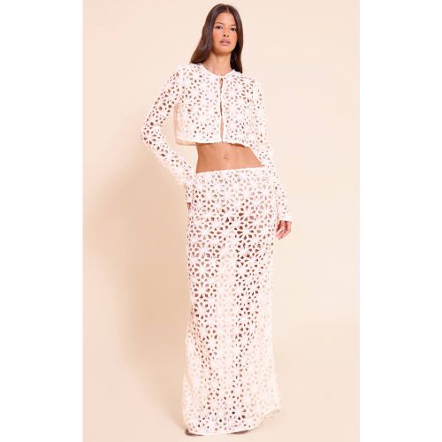 Natural Jupe Longue À Fleurs Texturée | Taille 42 - PrettyLittleThing - Modalova