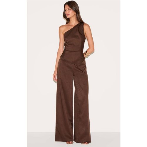 Combinaison-pantalon Tissée Asymétrique À Jambe Large | Taille 42 - PrettyLittleThing - Modalova