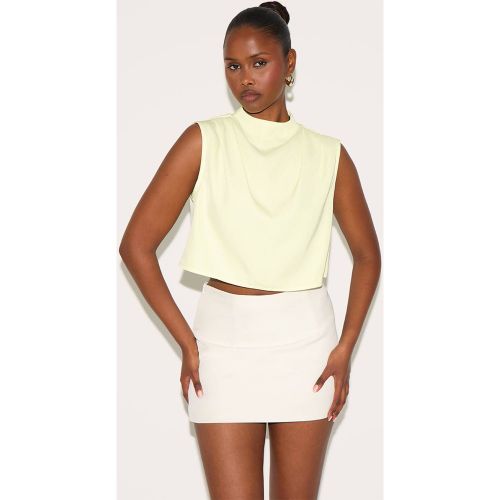 Lemon Haut Boxy Plissé En Tissu Tissé | Taille 42 - PrettyLittleThing - Modalova