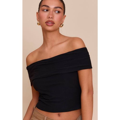 Black Haut Long Bardot Toucher Doux | Taille 38 - PrettyLittleThing - Modalova
