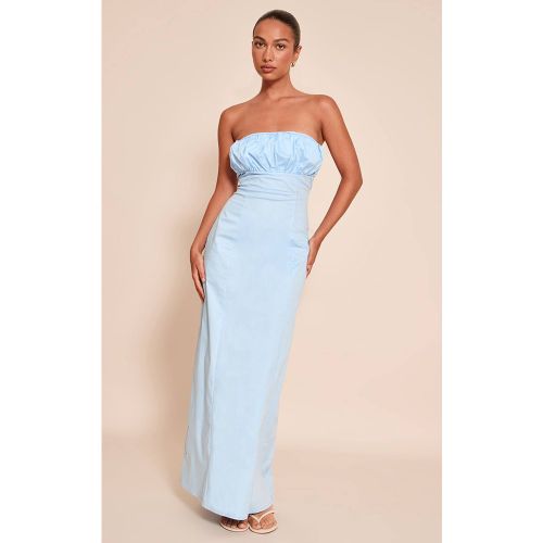 Blue Robe Longue Bustier À Poitrine Froncée | Taille 32 - PrettyLittleThing - Modalova