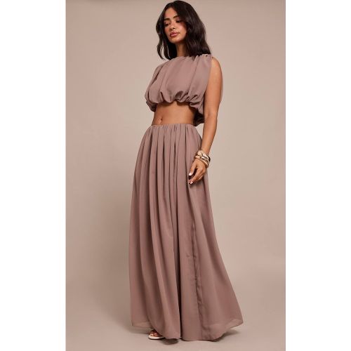 Jupe Longue Coordonnée En Mousseline À Effet Bouffant Petite Taille | Taille 34 - PrettyLittleThing - Modalova