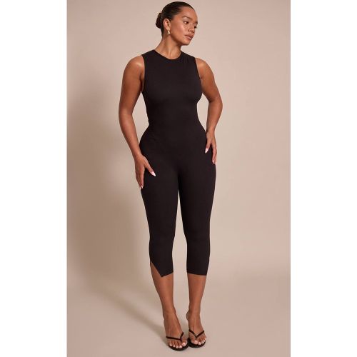 Black Combinaison Pantacourt Sculptante Col Montant Sans Manches Shape | Taille 42 - PrettyLittleThing - Modalova