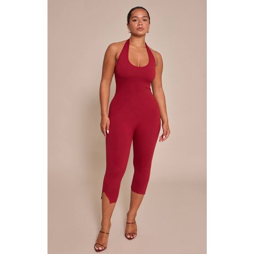 Deep Red Combinaison Sculptante Capri Dos Nu À Col Américain | Taille 42 - PrettyLittleThing - Modalova