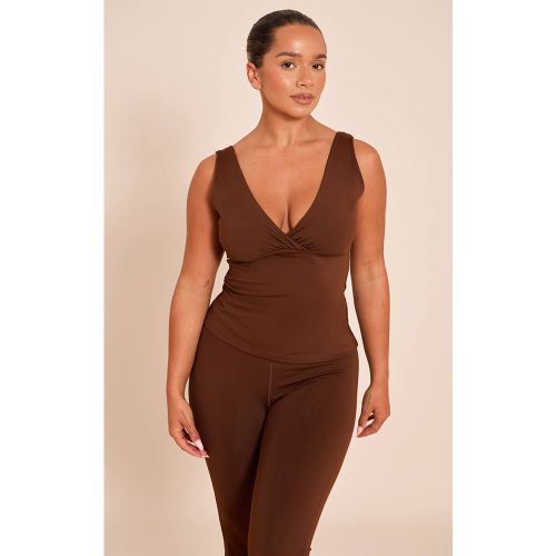 Haut Long Sculptant À Effet Gainant Avec Encolure Cache-cœur | Taille Small - PrettyLittleThing - Modalova