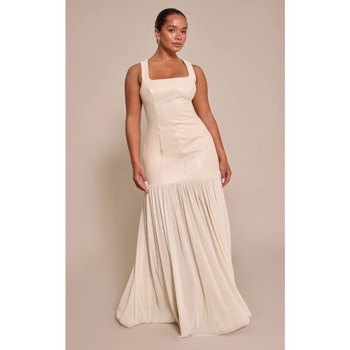 Stone Robe Maxi À Ourlet Tombant Contrasté En Synthétique Shape | Taille 36 - PrettyLittleThing - Modalova