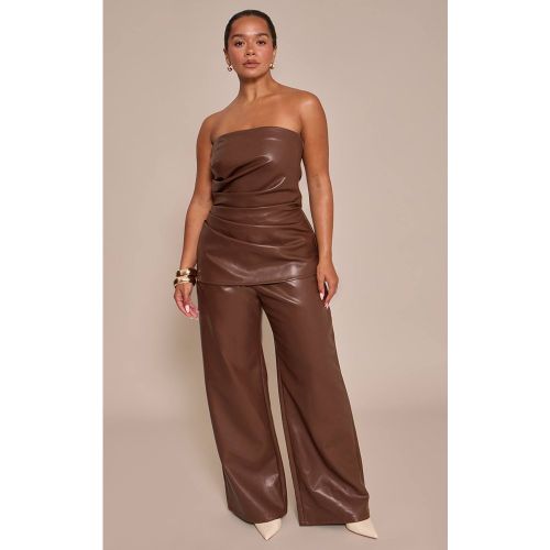 Combinaison Pantalon Large À Bandeau Froncé En Synthétique Shape | Taille 36 - PrettyLittleThing - Modalova
