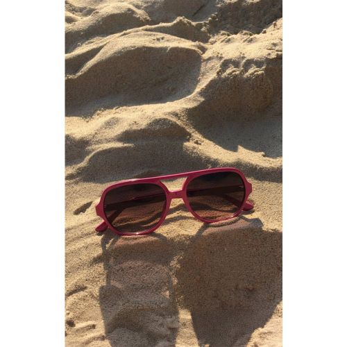 Burgundy Lunettes De Soleil Aviateur À Monture Plastique Et Verres Colorés - PrettyLittleThing - Modalova