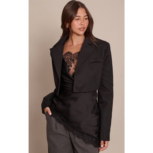 Black Blazer Court Ajusté | Taille 42 - PrettyLittleThing - Modalova