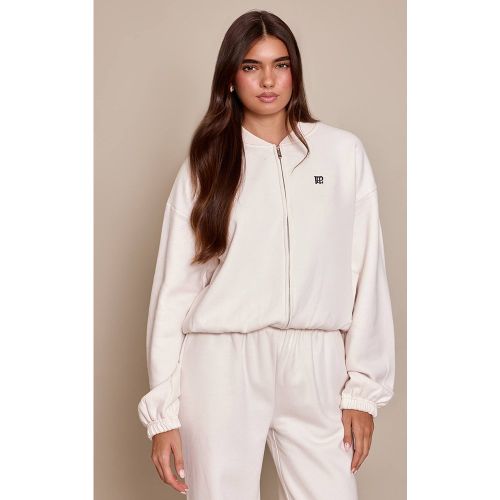 Cream Veste Bomber Molletonnée | Taille XL - PrettyLittleThing - Modalova