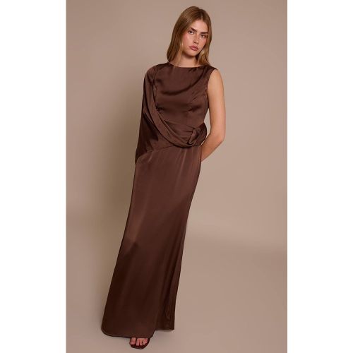 Robe Longue Moulante Col Bateau Avec Détail Cape Asymétrique | Taille 42 - PrettyLittleThing - Modalova