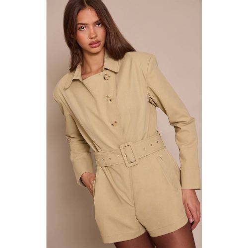 Stone Combinaison-short Ceinture Détail Trench | Taille 42 - PrettyLittleThing - Modalova
