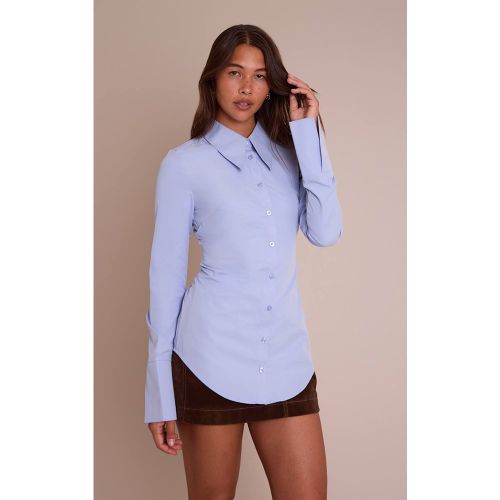 Blue Chemise Cintrée À Col Surdimensionné Et Boutonnage Plt Label | Taille 32 - PrettyLittleThing - Modalova