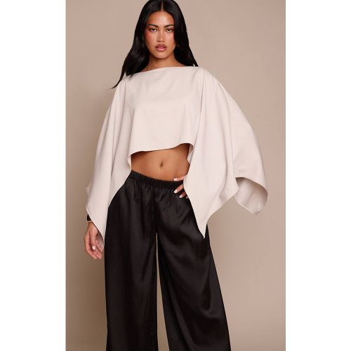 Cream Haut Style Cape Tissé | Taille 40 - PrettyLittleThing - Modalova