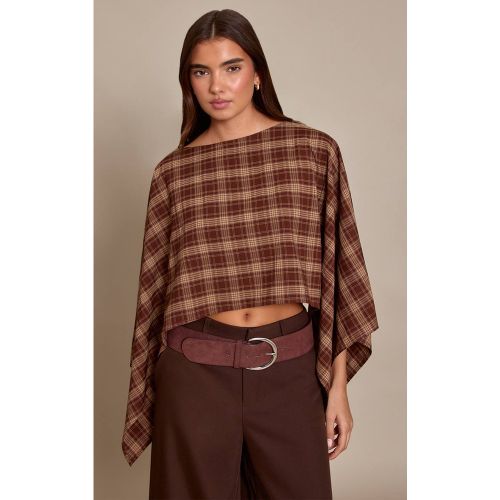 Brown Haut Style Cape Tissé | Taille 32 - PrettyLittleThing - Modalova