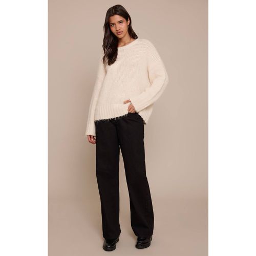 Black Jean Tall Taille Mi-haute Coupe Large Imprimé Léopard | Taille 42 - PrettyLittleThing - Modalova