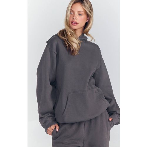 Charcoal Sweat À Casynthétiqueche En Molleton | Taille XS - PrettyLittleThing - Modalova
