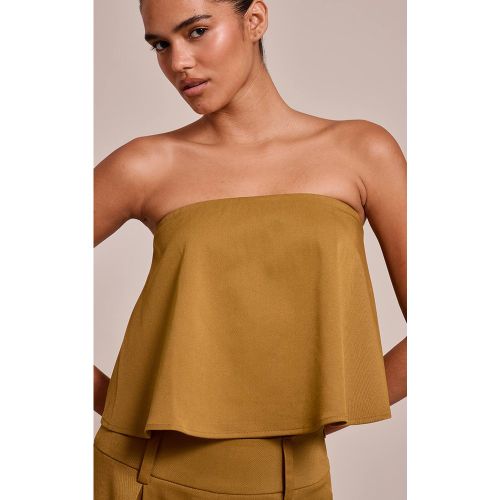 Dark Olive Ensemble Coordonné Bandeau Fluide Tissé Ajusté | Taille 42 - PrettyLittleThing - Modalova